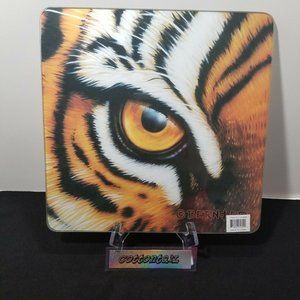 NEW Eye of Tiger Tempered Glass Cutting Board 11.5" x 11.5"